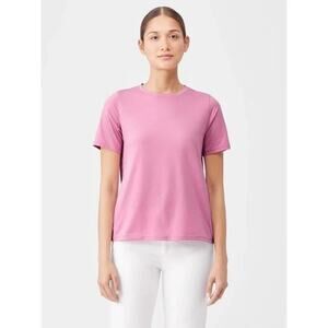 Eileen Fisher Women USA Made Cotton Jersey Round Neck Tee Top T-Shirt 3X A003203